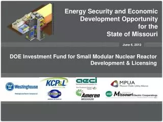 Energy Security and Economic Development Opportunity for the State of Missouri