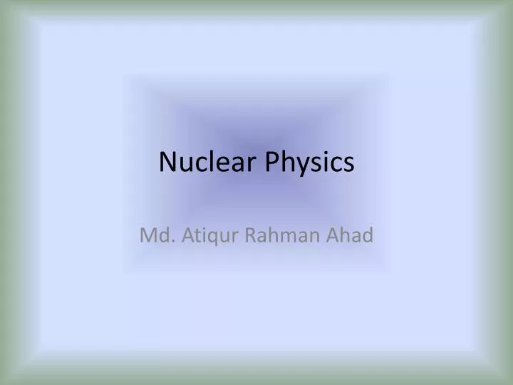 nuclear physics