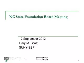 NC State Foundation Board Meeting