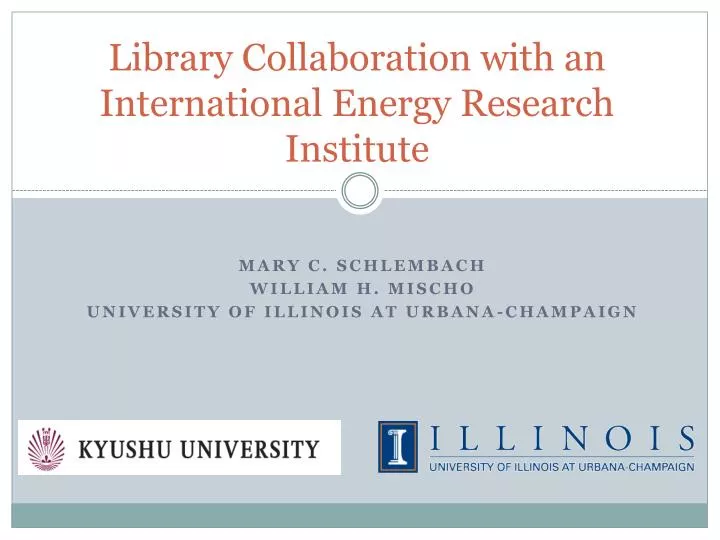 library collaboration with an international energy research institute