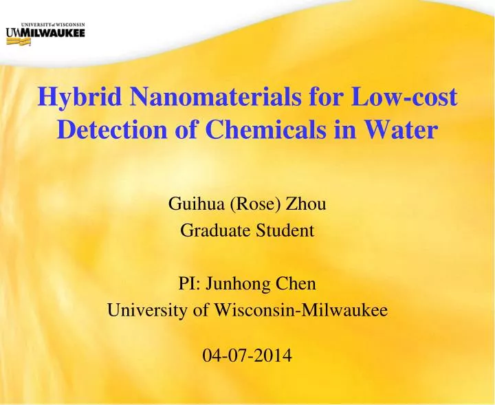 hybrid nanomaterials for low cost detection of chemicals in water