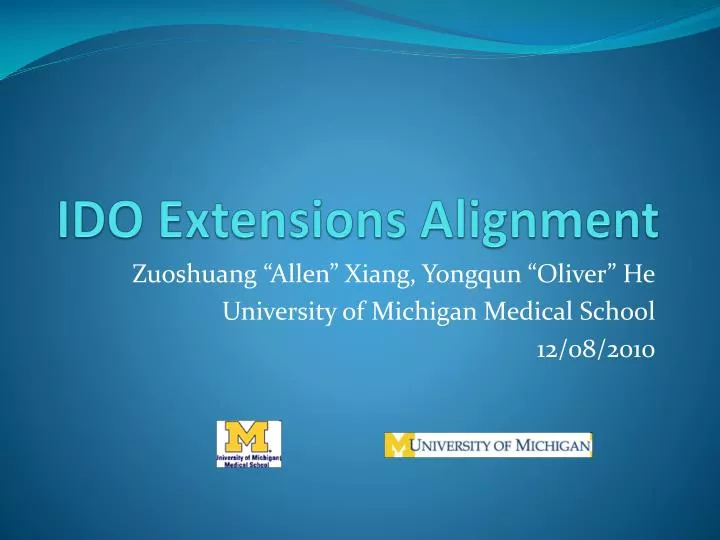 ido extensions alignment