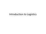 Introduction to Logistics - slide 1