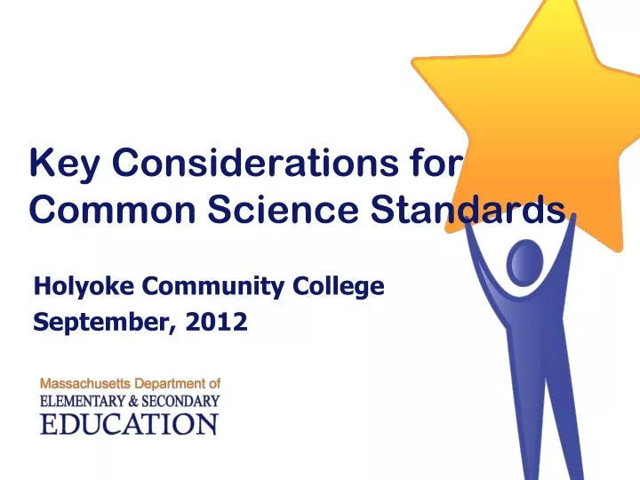 key considerations for common science standards