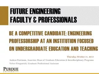 FUTURE ENGINEERING FACULTY &amp; PROFESSIONALS