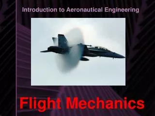 Flight Mechanics