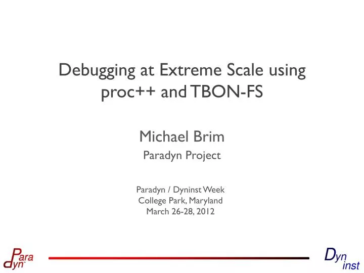 debugging at extreme scale using proc and tbon fs