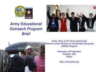Army Educational Outreach Program Brief
