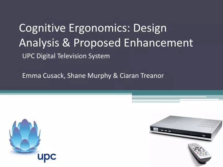 cognitive ergonomics design analysis proposed enhancement