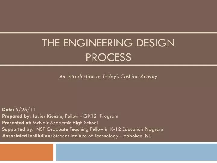 the engineering design process