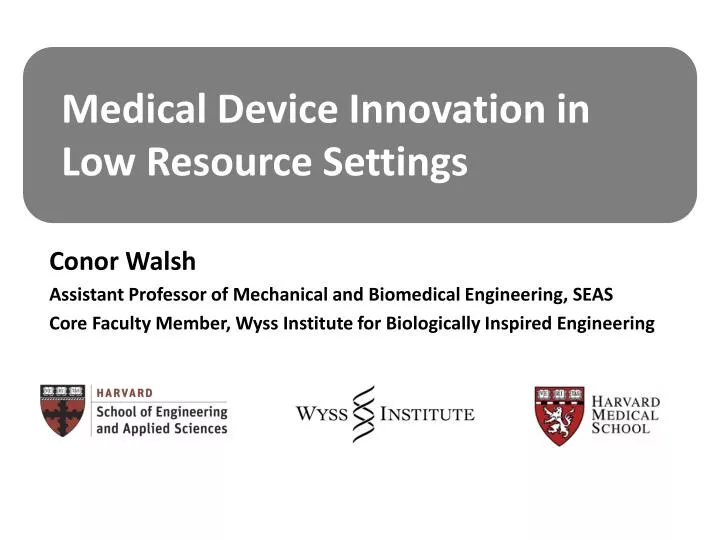 medical device innovation in low resource settings
