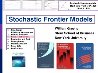 Stochastic Frontier Models