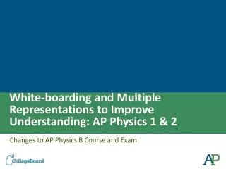 White-boarding and Multiple Representations to Improve Understanding: AP Physics 1 &amp; 2