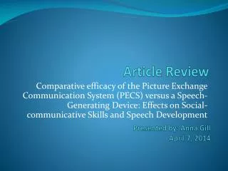 Article Review