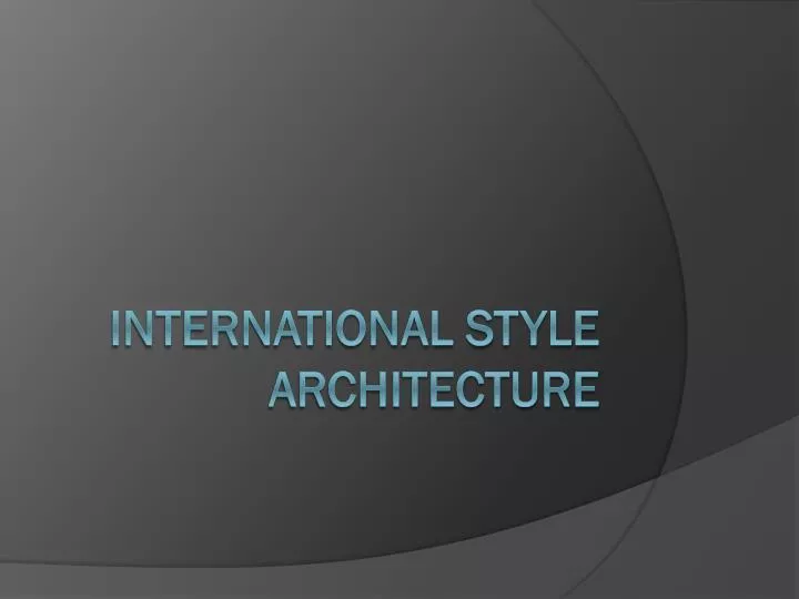 international style architecture