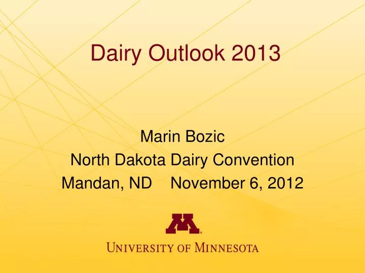 dairy outlook 2013