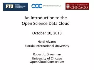 An Introduction to the Open Science Data Cloud