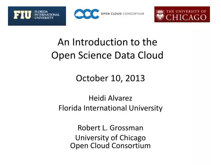 an introduction to the open science data cloud
