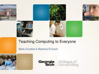 Teaching Computing to Everyone