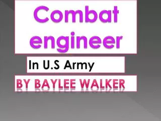 Combat engineer