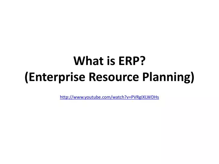 what is erp enterprise resource planning