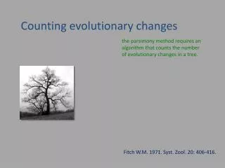 Counting evolutionary changes