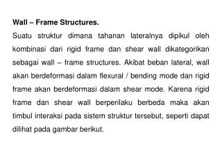 Wall – Frame Structures.