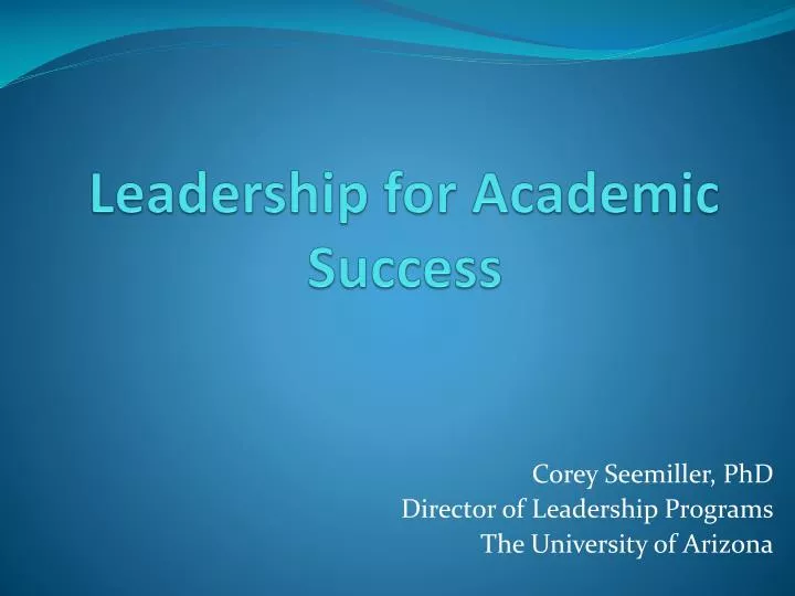 leadership for academic success