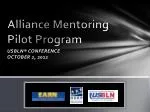 Alliance Mentoring Pilot Program - slide 1