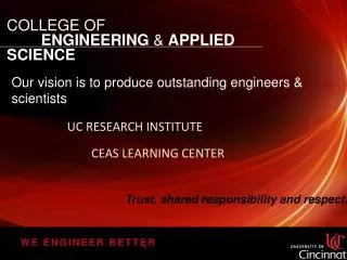 COLLEGE OF ENGINEERING &amp; APPLIED SCIENCE