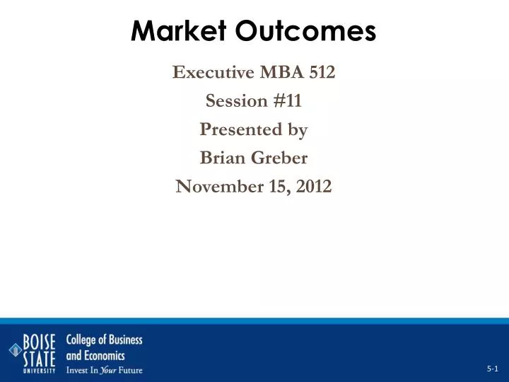 market outcomes