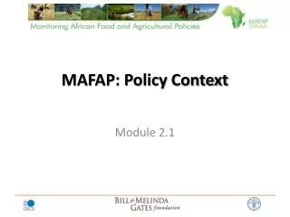 MAFAP: Policy Context