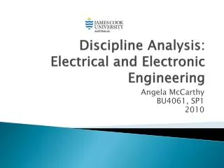 Discipline Analysis: Electrical and Electronic Engineering