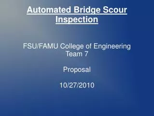 Automated Bridge Scour Inspection