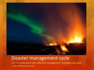 Disaster management cycle