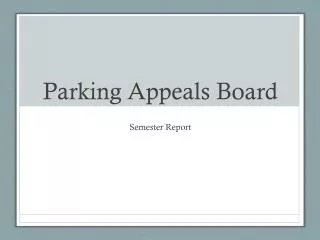 Parking Appeals Board