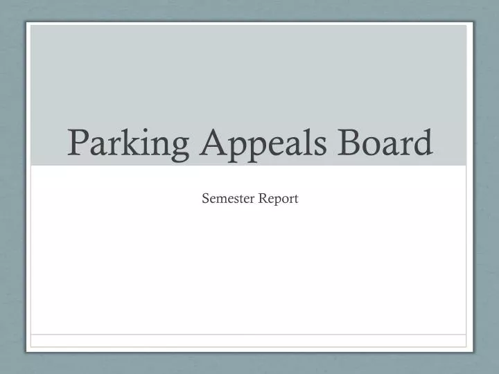 parking appeals board