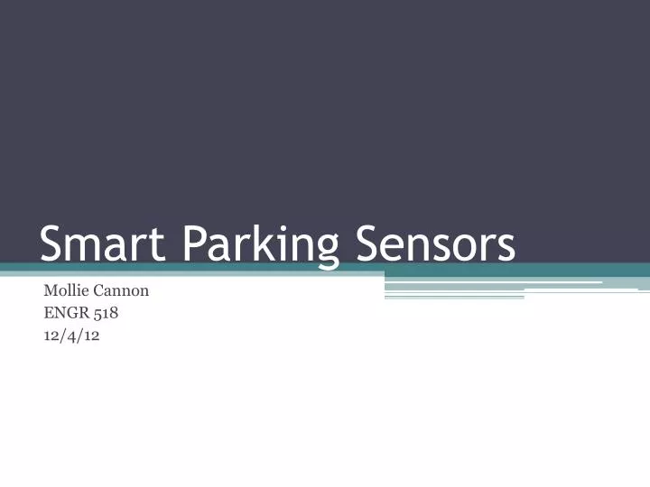 smart parking sensors