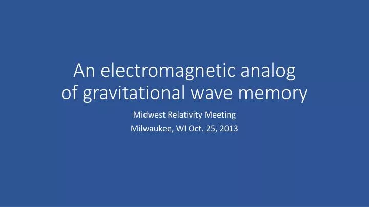an electromagnetic analog of gravitational wave memory