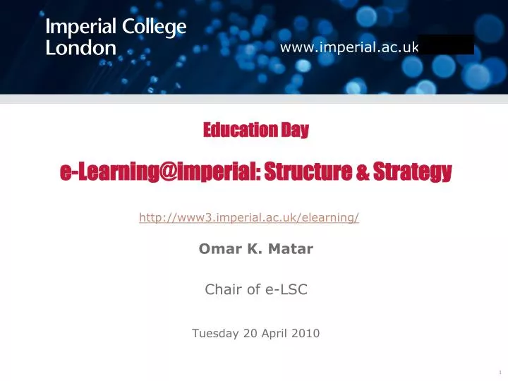education day e learning@imperial structure strategy