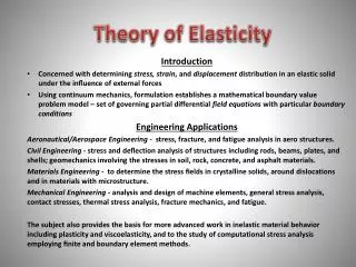 Theory of Elasticity