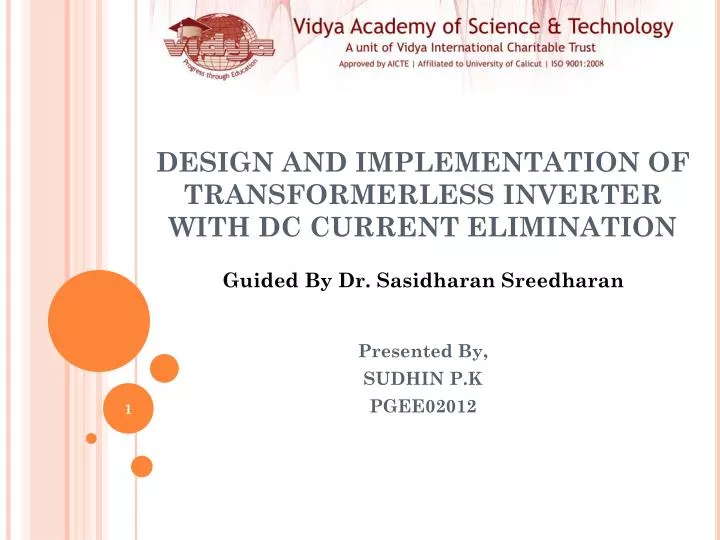 design and implementation of transformerless inverter with dc current elimination