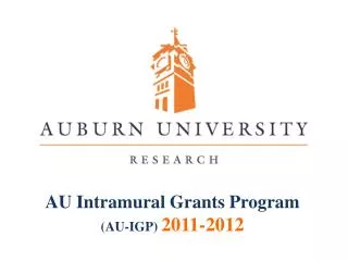 AU Intramural Grants Program ( AU-IGP) 2011-2012