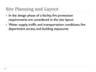 Site Planning and Layout