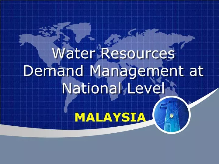 water resources demand management at national level