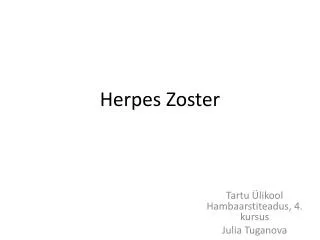 herpes zoster
