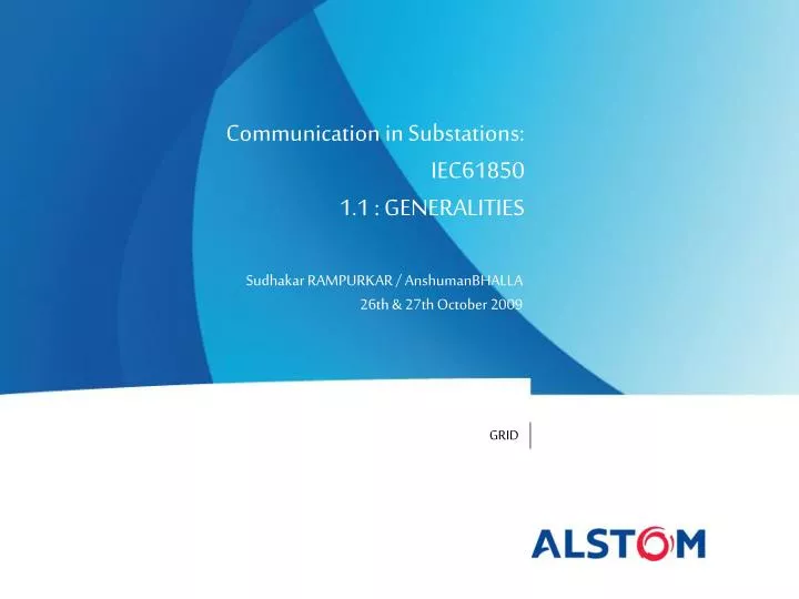 communication in substations iec61850 1 1 generalities