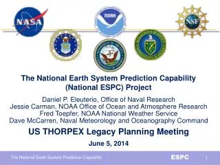 The National Earth System Prediction Capability (National ESPC) Project