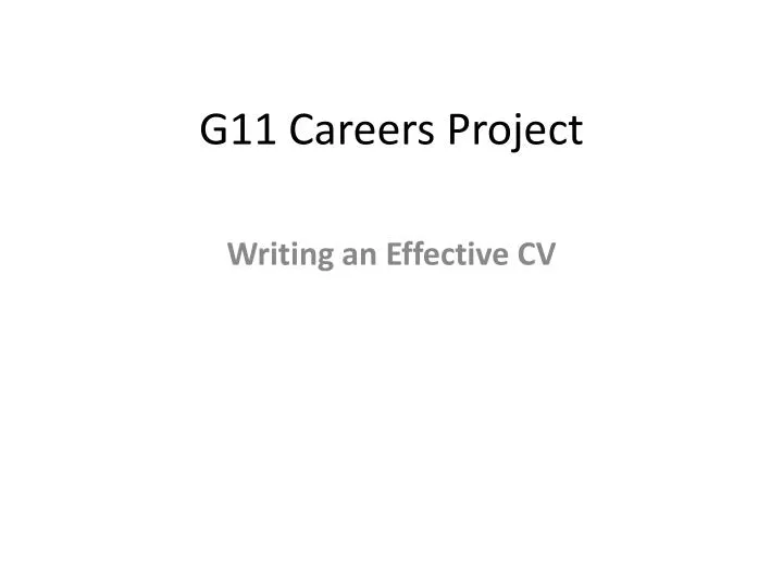 g11 careers project