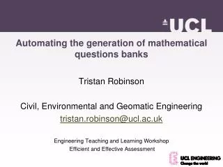 Automating the generation of mathematical questions banks